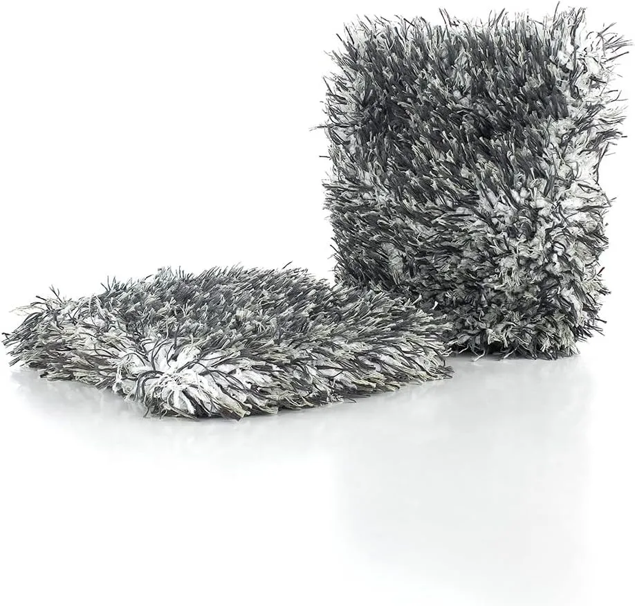 The Rag Company Cyclone Ultra wheel mitt in grey chenille