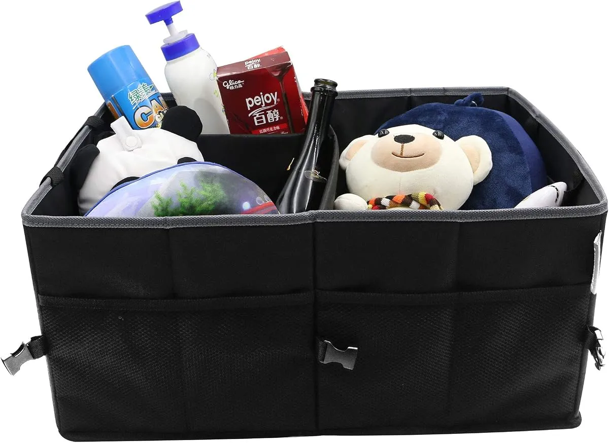 FH Group collapsible multi-compartment trunk organizer holding cargo