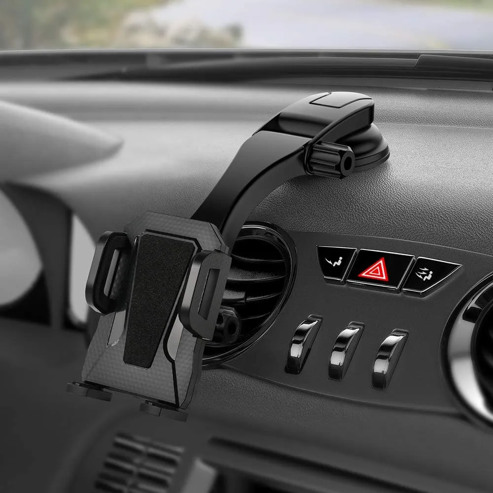 Miracase dashboard and windshield phone mount fitted in a car