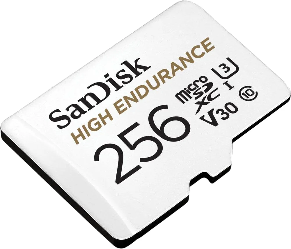 SanDisk 256GB High Endurance microSDXC card, U3 V30 rated